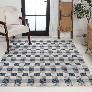 Darcy Traditional Geometric Bold Gingham Area Rug